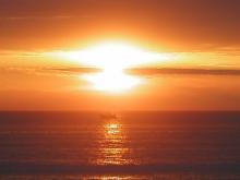 coucher de soleil sur l'océan